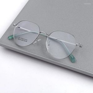 Lunettes de soleil Factory Sale directe bêta titane rétro Round Round Eyeglass Eye Glasse Optical Frames