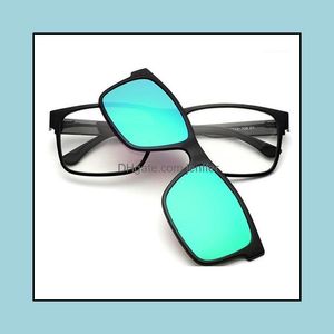 Lunettes de soleil Mode Aessories Hommes Myopie Glasse Clip magnétique sur les lunettes les plus légères Cadre Aimant Sport Femme Lunettes Conduite Nuit Vison