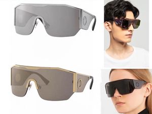 Lunettes de soleil pour hommes femmes style d'été 2220 Anti-Ultraviolet rétro bouclier lentille plaque métal cadre mode lunettes boîte aléatoire