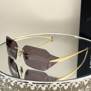 Lunettes de soleil pour femmes Lunettes sans monture Miroir monocorps Miroir galvanisé Lunettes de jambe SPR A55 Sacoche Trapstar hommes lunettes de soleil design Qualité de luxe