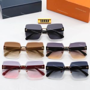 Gafas de sol para mujer gafas de luneta sin montura gafas de corte de diamante Mujeres Clásico Popular Protección UV Tonos con diseño de flores Gafas de sol de alta calidad al por mayor