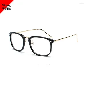 Marcos de gafas de sol 2024 Vintage Myopia Eyeglasses Lente transparente Gafas Marco para hombres Espectáculo óptico Mujeres grandes