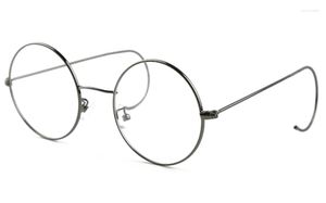 Marcos de gafas de sol 47 mm Agstum Antique Vintage Gafas redondas Alambre Borde Anteojos Espectáculos Prescripción Óptica Rx