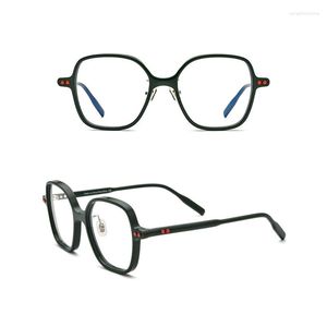 Monturas de gafas de sol Belight Óptica Fantasía Vintage Retro Acetato Forma cuadrada grande Diseño colorido Montura de gafas Lente graduada con estuche