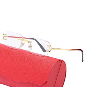 Lunettes de soleil Cadres Marque Vintage Rimless Lecture Femmes Hommes Lunettes Cadre Optique Lunettes De Luxe élégant homme