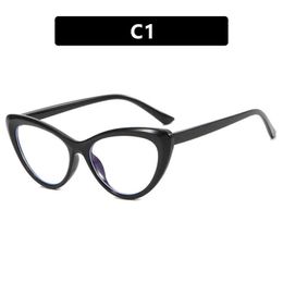 Lunettes de soleil Cadres Mona Triangle Cat Eye Butterfly Frame 2022 Le nouveau cadre peut être équipé d'un degré de myopie anti-lumière bleue T240124