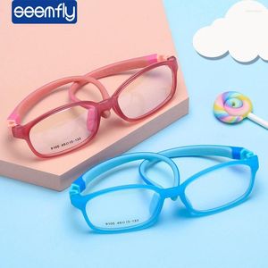 Lunettes de soleil Frames Seedfly Silicone Enfants Tr90 Lunettes d'ordinateur anti-Blue Ray Ray Not Slip Eyeglass For Boys Girls Spectacle Eyewear Cadre