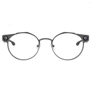 Lunettes de soleil Frames Sport Round Metal Full-Rim Eyeglass Leoptique L2514 Gray