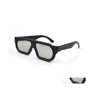 Monturas de gafas de sol Unisex 3D Tv Gafas Mujer Hombre Gafas pasivas polarizadas para cines reales Cine Cine Gafas L3 Drop Dhtok