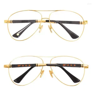 Lunettes de soleil Cadres Vazrobe Gold Lunettes Homme Lunettes surdimensionnées Hommes Design de luxe Grandes lunettes pour lunettes de réception
