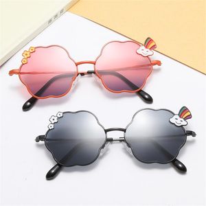 Lunettes de soleil filles lunettes métal miroir cadre soleil tenue plage garçons UV400 été polarisé enfants lunettes de soleil