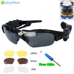 Gafas de sol Gutsyman Sport Stereo Wireless Bluetooth 4.1 Auriculares Teléfono Conducción Gafas de sol/mp3 Riding Eyes Gafas con lentes de sol coloridas