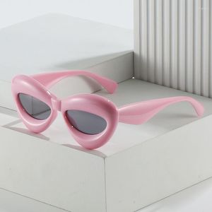 Gafas de sol en forma de corazón ojo de gato para mujer personalidad moda diseño Vintage conducción rosa gafas de sol Retro señoras gafas Y2K