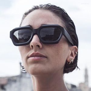 Gafas de sol Hippie Square Rave Steampunk Accesorios Y2k Moda Negro Retro Lentes Streetwear Lujo Jelly Green 2000s Estética