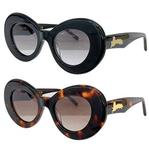 Lunettes de soleil dames designers LW40121 lunettes de soleil ovales en acétate avec monture en acétate logo doré UV400 mode femmes lunettes de fête à thème avec boîte d'origine