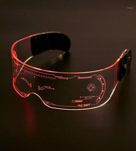 Gafas de sol Gafas luminosas LED Visera electrónica Iluminar utilería para festival KTV Bar Fiesta Rendimiento Niños Regalos para adultos 9409548