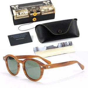 Lunettes de soleil Man Johnny Depp Lemtosh Polaris Sun Glasses Femme Luxury Marque Vintage Acetate Frame Blue Night Vision Goggles 240402