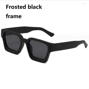 Lunettes de soleil carrées noires mates pour hommes, lunettes de luxe à couleur changeante, à la mode, pour femmes