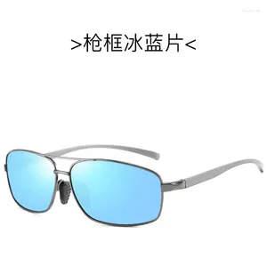 Lunettes de soleil hommes lunettes polarisées aluminium magnésium pilote conduite soleil