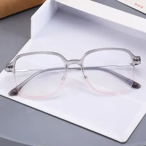 Lunettes de soleil Verres légères anti-bleu mode Ultra Square Plane Mirror Polyway Decorative Eyewear