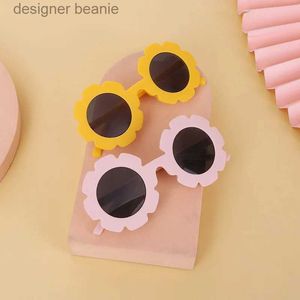 Lunettes de soleil Nouvelles fleurs de soleil Round Cute Kids Lunettes de soleil UV400 pour garçons filles pour tout-petit lys de soleil bébé enfants OCULOS DE SOL C240410