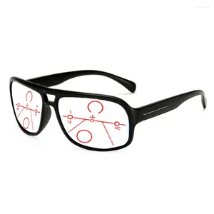 Gafas de sol de gran tamaño TR90 Clásico Retro Cuadrado Progresivo Gafas de lectura multienfoque 0,75 1 1,25 1,5 1,75 2 2,25 2,5 2,75 a 4