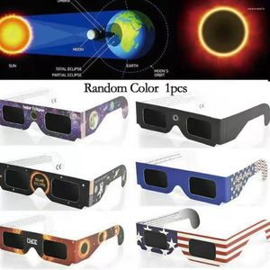 Gafas de sol de papel, gafas de eclipse solar, sombras seguras certificadas CE e ISO para visualización directa del sol