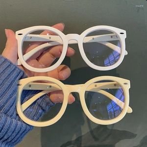 Lunettes de soleil rétro à monture ronde, verres unis, Film plaqué bleu, tout peut correspondre aux hommes et aux femmes, mode lunettes bloquant la lumière