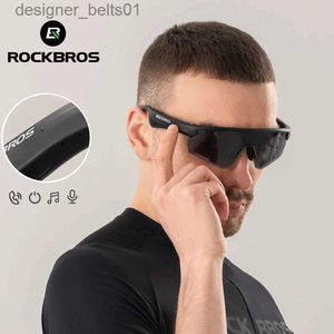 Gafas de sol ROCKBROS Gafas polarizadas Bluetooth inalámbrico 5.2 Gafas de sol Auriculares Teléfono Conducción MP3 Montar Ciclismo Gafas UV400 GogglesL231218