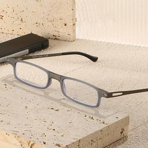 Gafas de sol Gafas de lectura delgadas y compactas Lente de bloque de luz azul con estuches portátiles