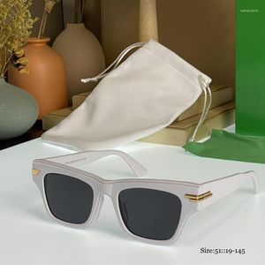 Gafas de sol cuadradas con montura de acetato, lentes coloridas espejadas Bv1122 para mujer, Steampunk, cromadas, ojo de gato, negras, blancas, para hombre