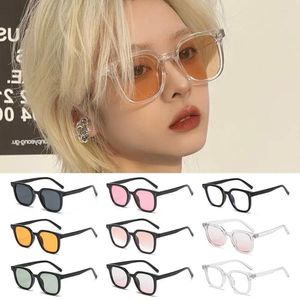 Lunettes de soleil Square Gradient Blush Aucun maquillage UV400 Protection Anti-Glare Shades Decorative Eyewear