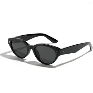 Gafas de sol Vintage Pequeño Cat Eye Women for Men 2024 In Designer Sun Glasses Trend Punk Seoless UV400