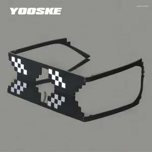 Lunettes de soleil Yooske Thug Life Pixel Mosaic Hommes Deal With It Lunettes de soleil Femmes autour du monde 8 Bits Sunglass