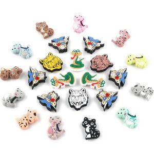 SUNRONY 5-10PCS NOUVEAU CAT SILICONE Perles de nourriture Food Grade Silicone Focal Perle Dinosaure Bijoux Making DIY Bracelets Collier Accessoires