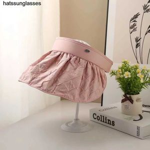 Chapeau de protection solaire pour les femmes en été coquille résistante aux UV colle noire pare-soleil toit creux couvre-visage chapeau de soleil grand bord cyclisme été