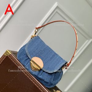 Bolso Sunset 27 CM Bolso de diseñador Bolso de alta calidad 10A Calidad de espejo Denim Bolso de hombro azul Diseñador Mujer con caja L264