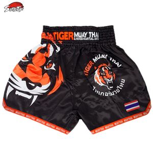 Breathable Muay Thai Boxing Shorts for Sanda Training, Tiger Muay Thai Style, Kickboxing Shorts