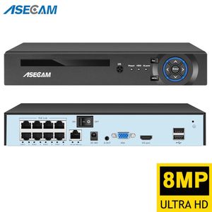 Super 8MP POE NVR enregistreur vidéo Audio caméra IP H265 système de vidéosurveillance réseau ONVIF détection de visage caméra de Surveillance vidéo P2P RTSP 240219