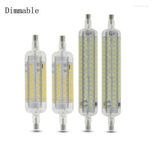 Super Bright Dimmable LED R7S Tube 2835SMD Ampoule 78MM 118MM Lampe de maïs 9W 18W J78 J118 Remplacer les lampes halogènes