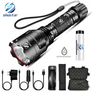 Super Bright Led Flashlight 5 Lighting Modes Led Flashlight For Night Riding Camping Hiking Hunting Indoor Activities Use 18650 J220713