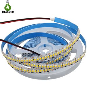 Super brillo 2835 luces de tiras LED 5m White R/G/B/Y/P 240led/m 12V Luz de tira flexible