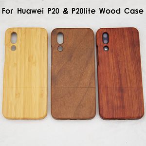 Capa de telefone de madeira super fashional para huawei ascend p20 p20 lite capa de celular de bambu capa de madeira capa traseira para huawei p20lite p20