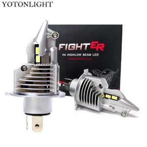 Super Led Headlight Lamps H4 Bulb Lights For Car 6000K 4300K 70w 15000lm HB2 9003 Fighter Turbo Motorcycle Headlights 12v