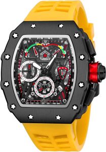 Súper mecánico cronógrafo relojes de pulsera Rm50-03 Moda deportiva para hombres Punk Tonneau Sport para fecha de negocios Diseñador de muñeca de cuarzo Increíble Alta calidad
