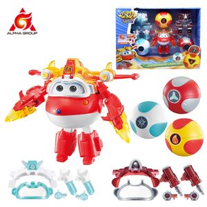 Super Wings S6 5 pouces Transformer Jett Ball - Fer Power Robots déformation en avion Figures Anime Kid Toys 240415