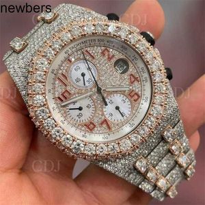 SuperClone Ap Diamond Diamonds Watch Pass Test Mouvement à quartz vvs Iced Out Sapphire Watch Mosonite Diamond Factory Fabricant 25 à 29 carats Top Brand Custom D