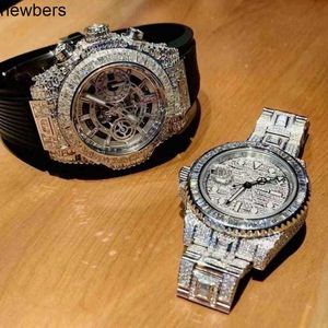 SuperClone AP Diamond Diamonds Ratio Pass Probar el movimiento del cuarzo VVS helado Sapphire UT4D Watch Moissanite Stone Diamond Watch For Men Top Mechanical Autom