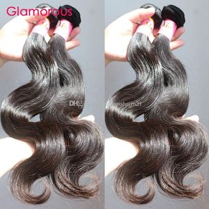 El cabello brasileño virgen de calidad superior glamorosa teje 5 piezas / lote 8 