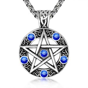 Collar sobrenatural pentagrama pentáculo estrella de cinco puntas Wicca pagano Dean Winchester colgante Vintage joyería gótica al por mayor